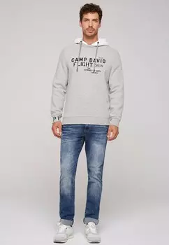 Толстовка с капюшоном MIT LOGO-STICKEREIEN Camp David, серый