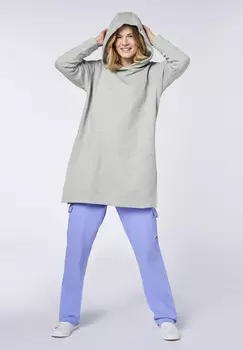 Толстовка с капюшоном MIT LOGO UND SEITENSCHLITZEN Chiemsee, светло-серый