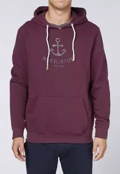 Толстовка с капюшоном MIT MARITIMEM FRONTPRINT NAVIGATOR, молочный