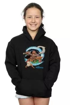 Толстовка с капюшоном «Моана и Мауи» Disney, черный