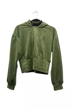 Толстовка с капюшоном Mock Neck цвета Olive Juicy Couture