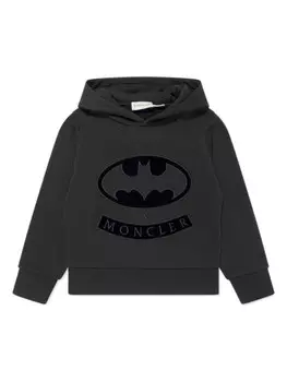 Толстовка с капюшоном Moncler Enfant Batman с мотивом, черный