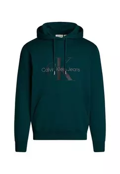 Толстовка с капюшоном MONOGRAM Calvin Klein Jeans, темно-зеленый