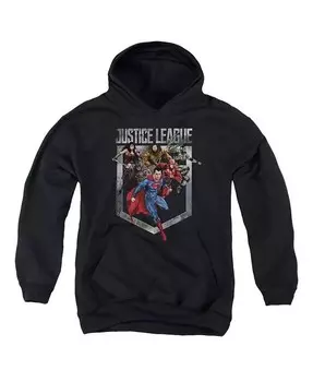 Толстовка с капюшоном Movie Youth Charge Pull Over Justice League, черный