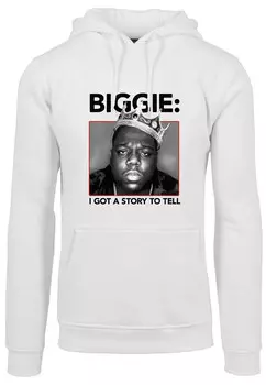 Толстовка с капюшоном MT Men Sweatshirt Biggie Crown, белый