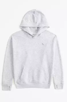Толстовка с капюшоном на молнии Abercrombie & Fitch, серый
