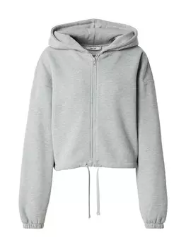 Толстовка с капюшоном на молнии ABOUT YOU Christina, пятнистый серый