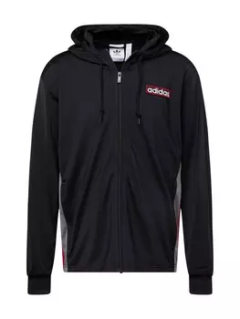 Толстовка с капюшоном на молнии ADIDAS ORIGINALS Zip-Up Hoodie Adicolor Adibreak, черный