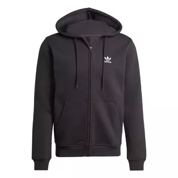 Толстовка с капюшоном на молнии ADIDAS ORIGINALS Zip-Up Hoodie Trefoil Essentials, черный