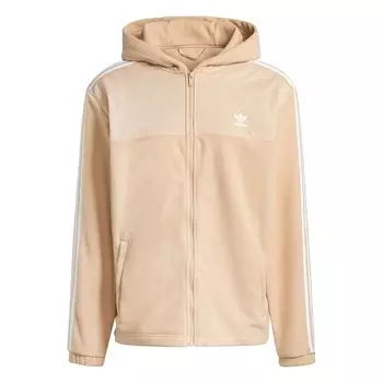 Толстовка с капюшоном на молнии ADIDAS ORIGINALS Zip-Up Hoodie Adicolor, кремовый