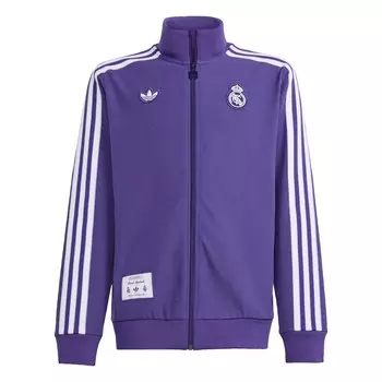 Толстовка с капюшоном на молнии ADIDAS ORIGINALS Real Madrid Terrace Icons, цвет violet