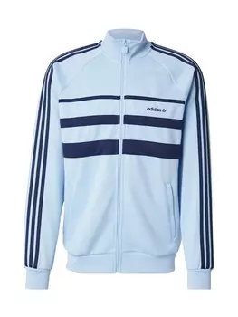 Толстовка с капюшоном на молнии ADIDAS ORIGINALS The First, цвет Sky blue/Dark blue