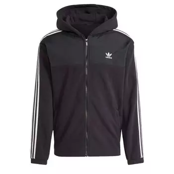 Толстовка с капюшоном на молнии ADIDAS ORIGINALS Adicolor, черный