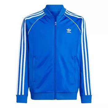 Толстовка с капюшоном на молнии ADIDAS ORIGINALS, синий