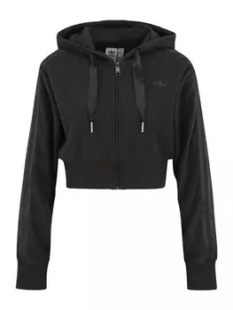 Толстовка с капюшоном на молнии ADIDAS ORIGINALS, темно-серый