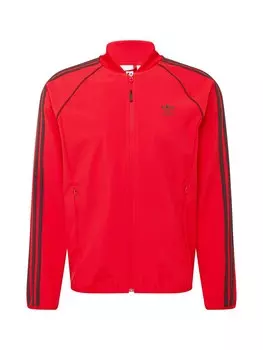Толстовка с капюшоном на молнии ADIDAS ORIGINALS, красный
