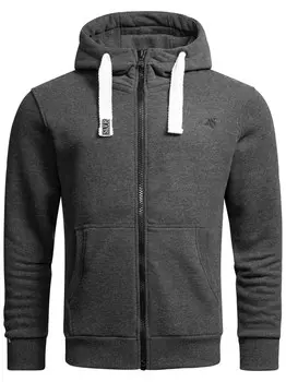 Толстовка с капюшоном на молнии Alessandro Salvarini, темно-серый