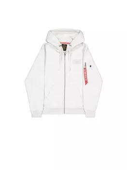 Толстовка с капюшоном на молнии ALPHA INDUSTRIES, цвет Silver grey