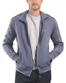 Толстовка с капюшоном на молнии Armani Exchange, серый