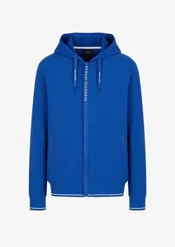 Толстовка с капюшоном на молнии Armani Exchange, синий