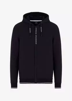 Толстовка с капюшоном на молнии Armani Exchange, синий
