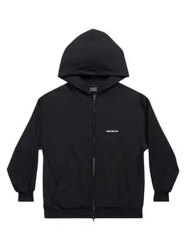 Толстовка с капюшоном на молнии Balenciaga, малый размер Balenciaga, черный