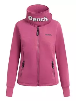 Толстовка с капюшоном на молнии BENCH Zip-Up Hoodie Haylo, цвет dark pink