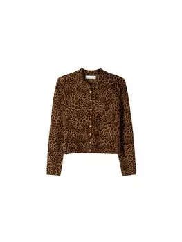 Толстовка с капюшоном на молнии Bershka, цвет Brown/Pueblo