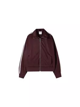 Толстовка с капюшоном на молнии Bershka Zip-Up Hoodie, красный