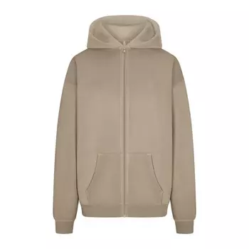 Толстовка с капюшоном на молнии большого размера SKIMS French Terry, цвет Taupe