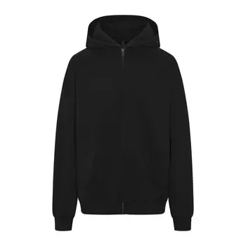 Толстовка с капюшоном на молнии большого размера SKIMS, цвет washed onyx