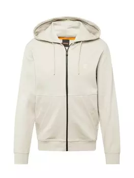 Толстовка с капюшоном на молнии BOSS Zip-Up Hoodie Zetalky, цвет kitt