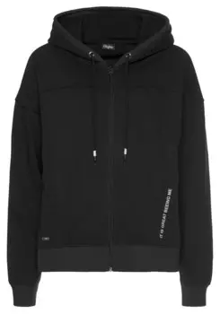Толстовка с капюшоном на молнии BUFFALO Zip-Up Hoodie, черный
