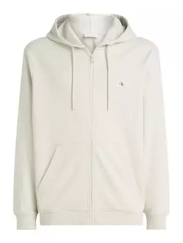 Толстовка с капюшоном на молнии Calvin Klein Jeans, белый