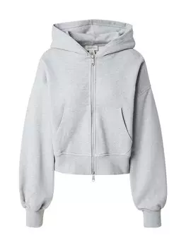 Толстовка с капюшоном на молнии Calvin Klein Jeans, светло-серый