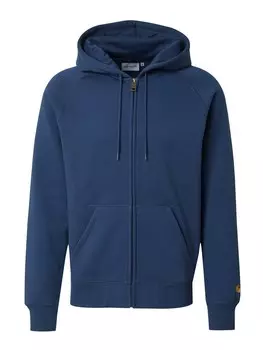 Толстовка с капюшоном на молнии Carhartt WIP Chase, темно-синий