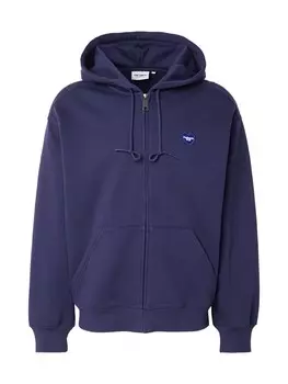 Толстовка с капюшоном на молнии Carhartt WIP Heart II Hartt, синий/темно-синий