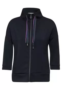 Толстовка с капюшоном на молнии CECIL Zip-Up Hoodie, светло-синий