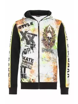 Толстовка с капюшоном на молнии CIPO & BAXX, разноцветный