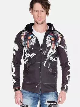 Толстовка с капюшоном на молнии CIPO & BAXX, черный