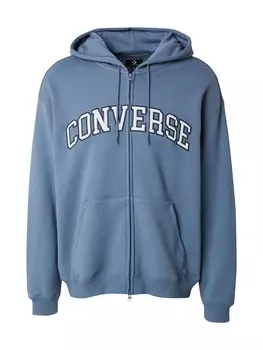 Толстовка с капюшоном на молнии CONVERSE, цвет Navy/Smoke blue