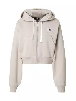 Толстовка с капюшоном на молнии CONVERSE Zip-Up Hoodie Blooming, песочный