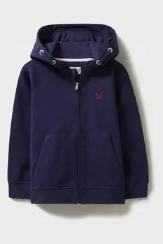 Толстовка с капюшоном на молнии Crew Clothing Company, синий