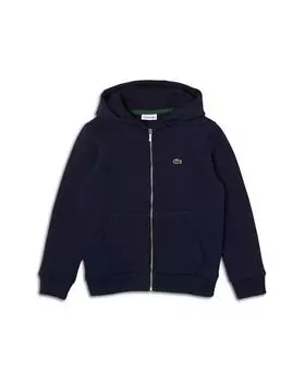 Толстовка с капюшоном на молнии для мальчиков Lacoste, цвет Blue