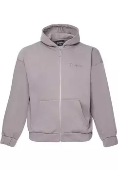 Толстовка с капюшоном на молнии Dropsize Zip-Up Hoodie, серо-коричневый