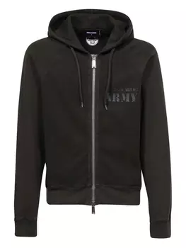 Толстовка с капюшоном на молнии DSQUARED2, зеленый