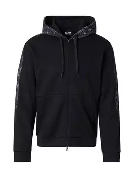 Толстовка с капюшоном на молнии EA7 Emporio Armani Zip-Up Hoodie, черный