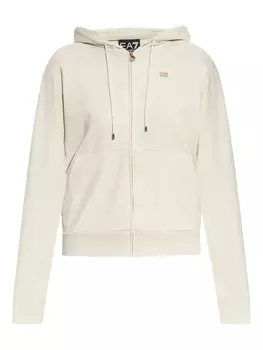 Толстовка с капюшоном на молнии Ea7 Emporio Armani, нейтральный