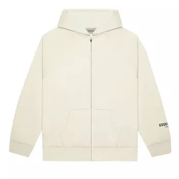 Толстовка с капюшоном на молнии Fear of God Essentials, кремового цвета