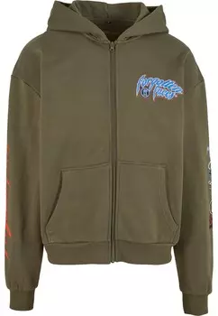 Толстовка с капюшоном на молнии Forgotten Faces Zip-Up Hoodie Courage Defines, оливковый